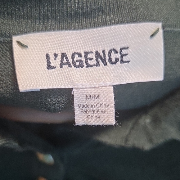 L'AGENCE Forest Green Sweater with Gold Accents - Picture 2 of 5